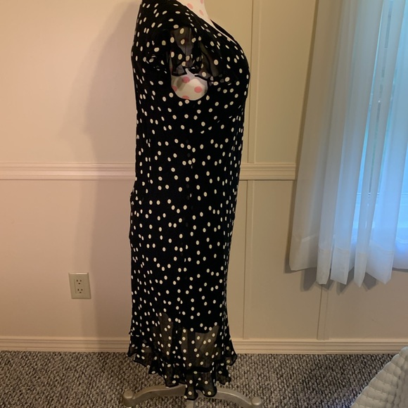 Jones New York Black Polka Dot Dress Size 10 NEW A marvelous all seasons Classic - Picture 5 of 9